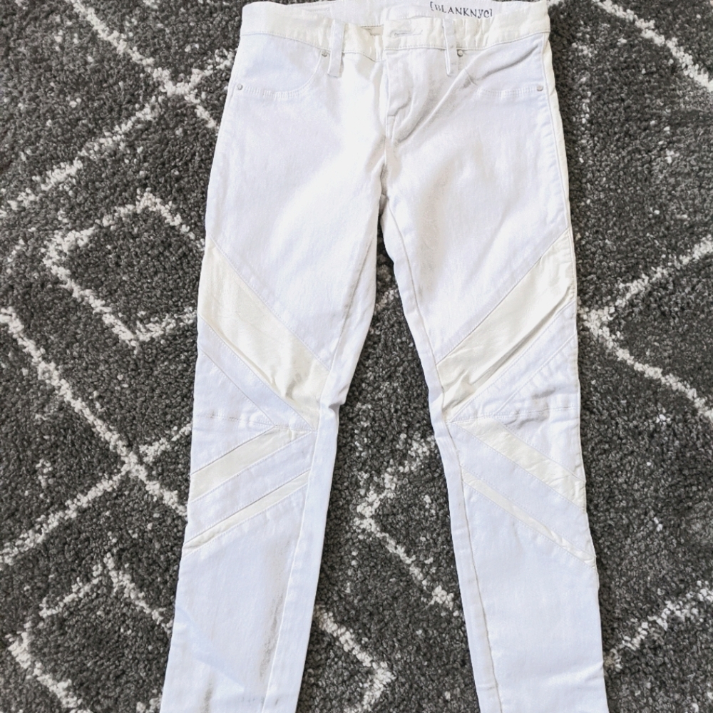 Blank NYC combo jeans w/vegan leather sz:26